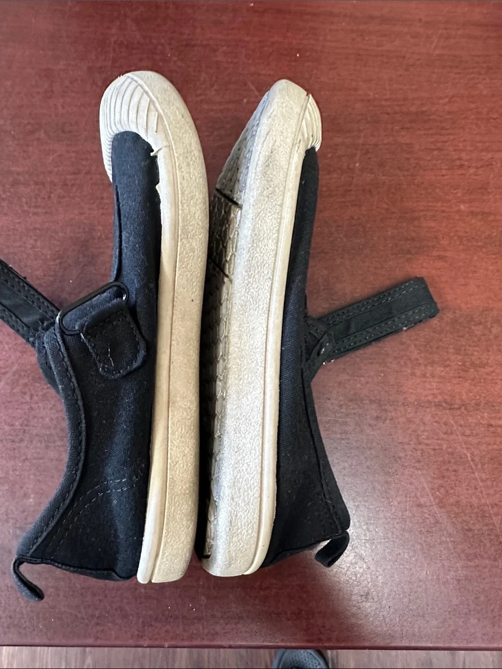 ##195, Size 12, Cat & Jack Black Mary Jane Canvas Shoes